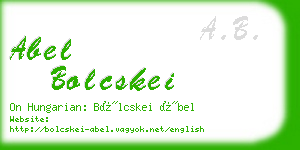 abel bolcskei business card