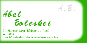 abel bolcskei business card